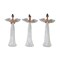Melrose Set of 3 Floral Etched Angel Tabletop Figurines 12.5"